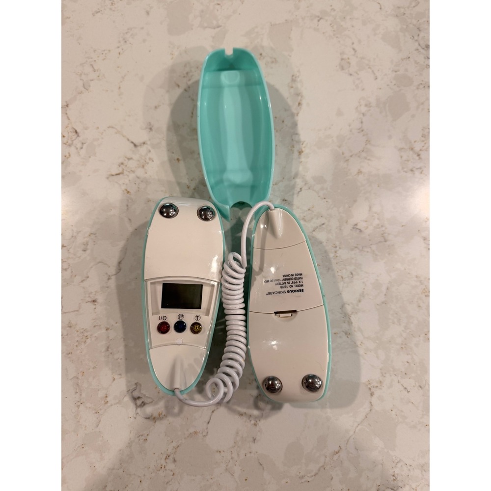 Serious Skincare Facial Toning System Model 1676B Teal Microcurrent Device Case - Picture 4 of 7